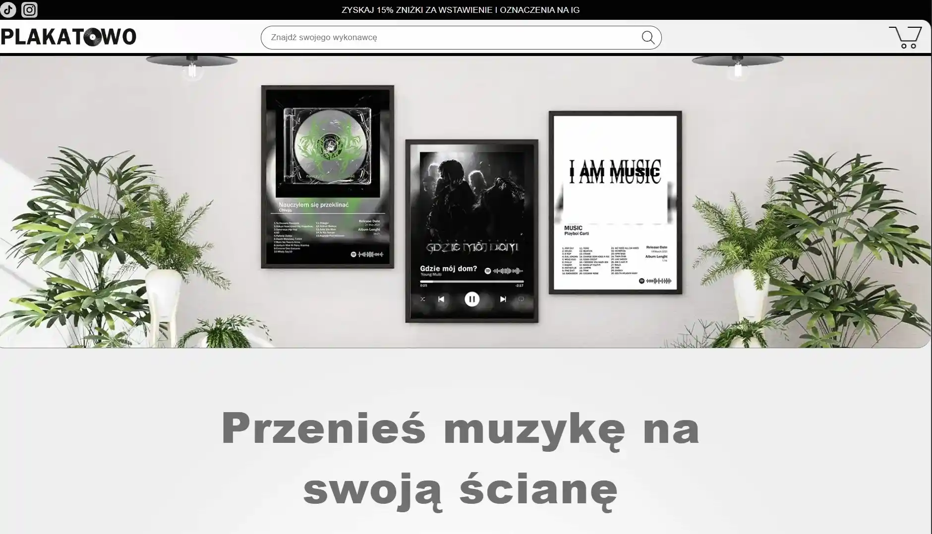 Strona główna sklepu Plakatowo z plakatami muzycznymi